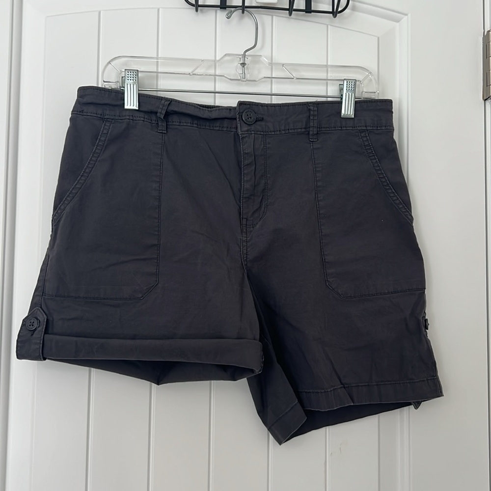 Social standard by sanctuary, Sz M, gray stretch, short, button tab cuff - Picture 3 of 12